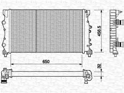 MAGNETI MARELLI 350213380000 -  Радиатор, охлаждение двигателя
